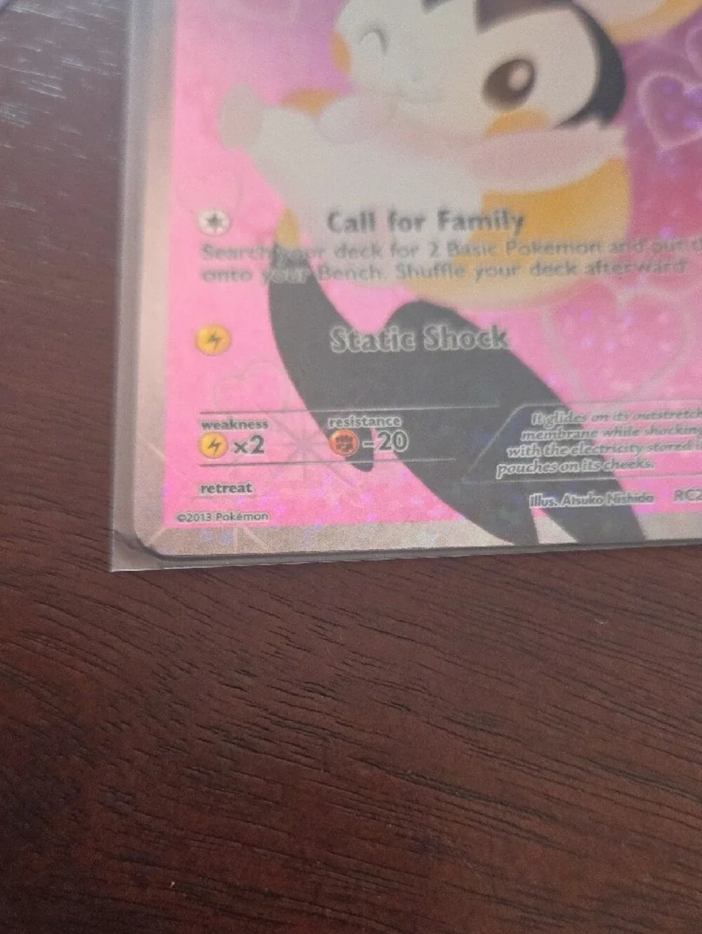 Pokemon~Emolga Full Art Ultra Rare Holo Trading Card - RC23/RC25